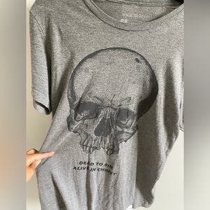 Men’s Walk In Love gray short sleeve tee shirt